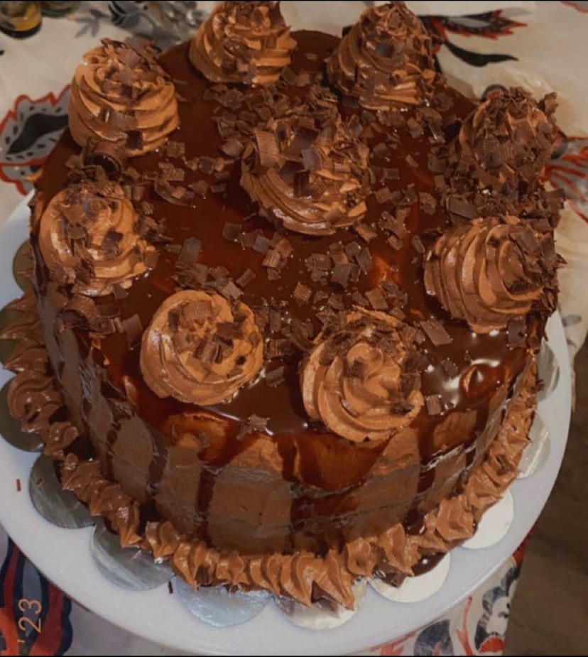 Chocolate frosted cake